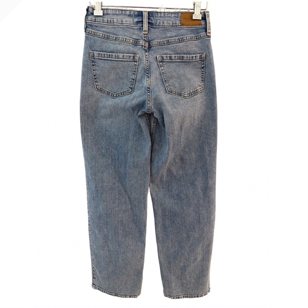 Abercrombie Kids Girls High Rise Wide Leg Jeans Medium Wash Size 13/14 Long - Picture 2 of 9